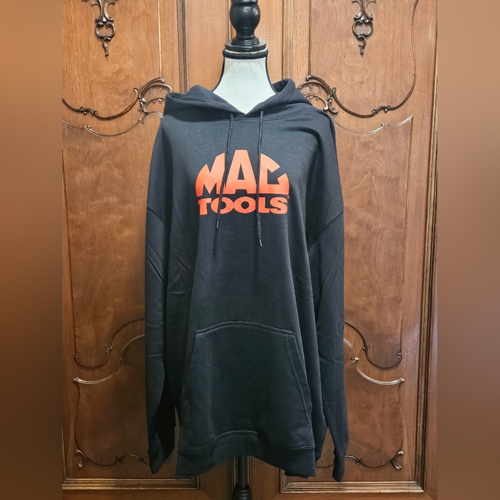 Hoodie Sweatshirt Mac Tools Logo Mens 3X Black Red Bold Logo Kangaroo Pocket